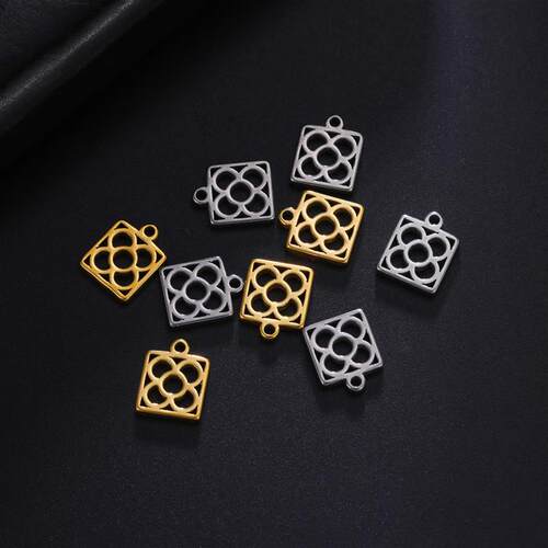 Magic Cube /Flower/Heart/Animal Charms Stainless Steel Hollo