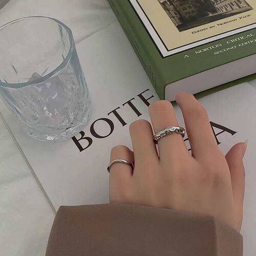 New personality simple open ring female personality high-end