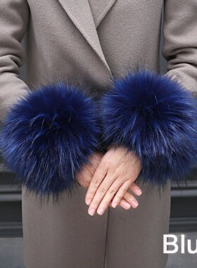 Warmer Faux Fur Plush Windproof cuff sleeve Wrist sleeve win
