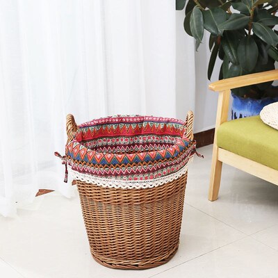 Household laundry basket Woven with rattan from a household