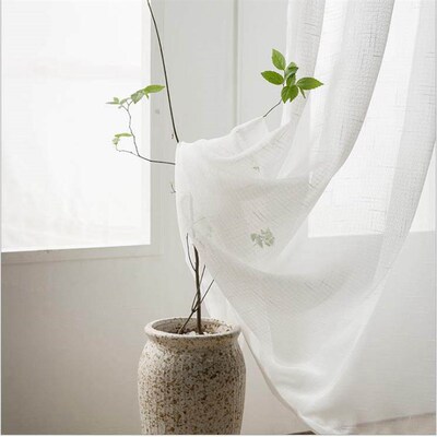 White Tulle Curtain Organza Voile Curtains Finished Window