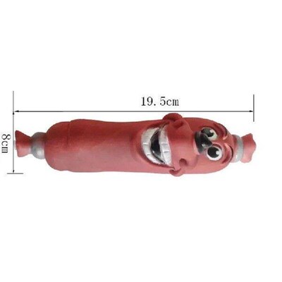 Interactive Squeaky Pet Dog Toys Teeth Cleaning Funny Brown