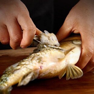 Fast Shrimp Peeler Stainless Steel 6 In 1 Fish Knife Double-