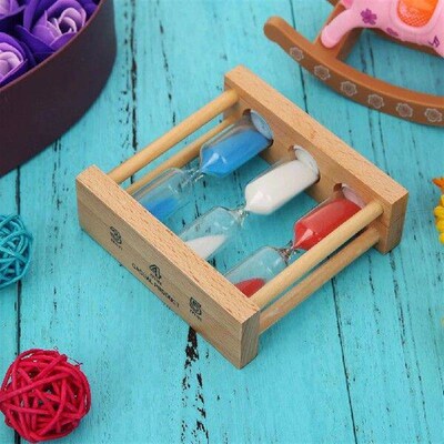 1/3/5 Minutes Sand Decoration Exquisite Wooden Glass Timer