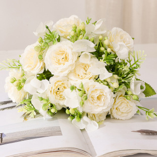 Vintage 1 bunch of new artificial silk flowers High quality