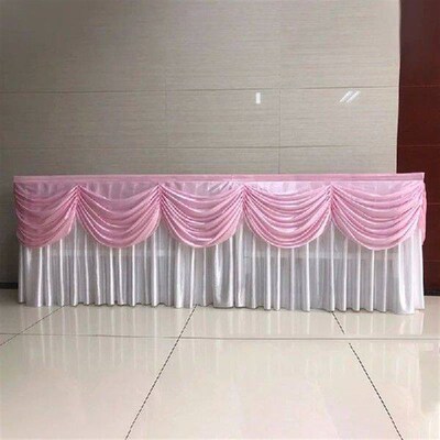3M Wedding Backdrop Curtain Swag Tassel Ice Silk Swag Drape