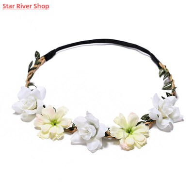 1pcs Women Charm Flower Tiara Wedding Floral Headband Hair A