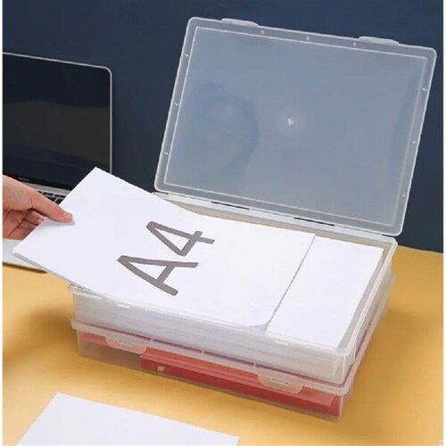 Dust Proof Plastic Document Organizer Square Shape Clear