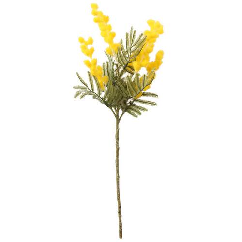 38cm Fake Acacia Artificial Flowers Yellow Mimosa Spray Cher