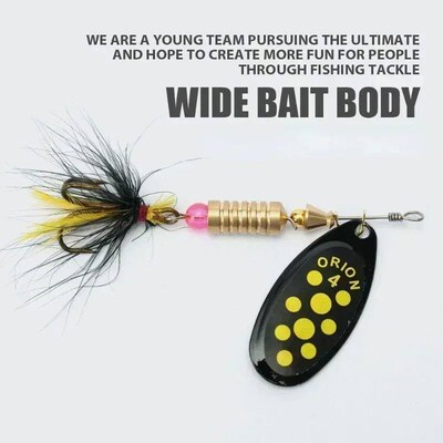 1/2pcs Rotating Spinner Fishing Lure Spoon Sequins Metal Har