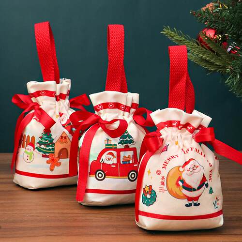 Christmas Box Bag Canvas Bag Christmas Candy Packaging Box