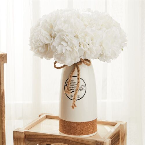 5pcs Silk Artificial Peony Bouquet Flowers Wedding Home Livi