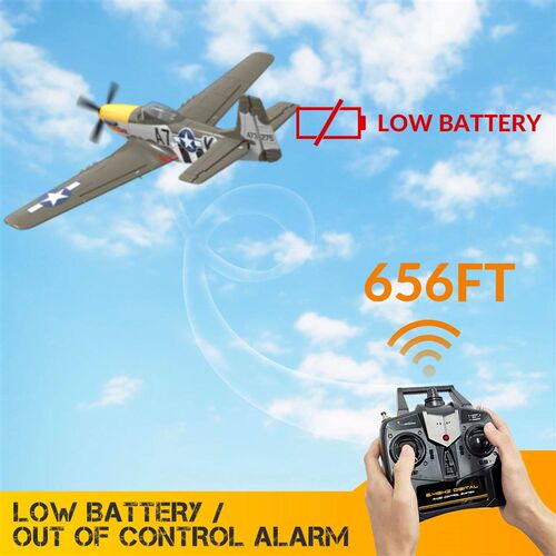 New Volantex 500mm P51 Mustang RC Plane 2.4G 4CH RC Fighter
