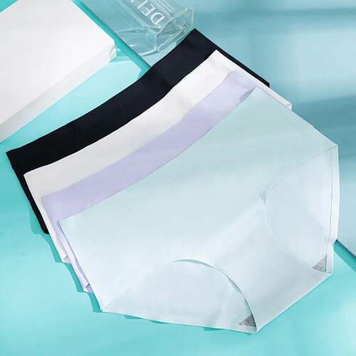 3Pcs/set Womens Panties Female Seamless Underwear Ice silk