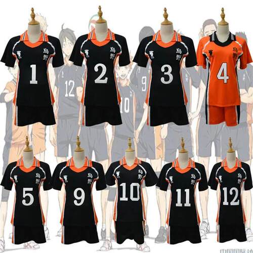 Kostum Cosplay Haikyuu Gaya 9 Klub Bola Voli Sekolah Menenga