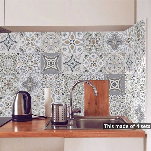 PVC Self-adhesive Tile Bathroom Sticker Kitchen Oil Resist P