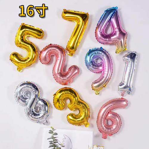 Small number 16 inch US version thin body decoration birthda