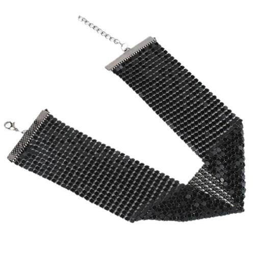 Punk Hot Chick Choker Clavicle Chain Exaggerated Metal Sequi