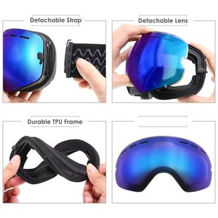 Ski Goggles UV400 Protection Snowboard Eyewear Anti-fog Big