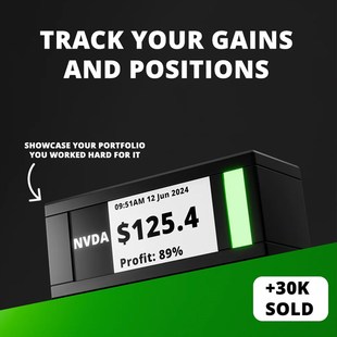 TICKRMETER E-Ink Stock Ticker 电子墨水屏 桌面股票显示器