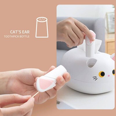 Kawaii Cat Tissue Box Kitchen Napkin Storage Box Wc Paper Co