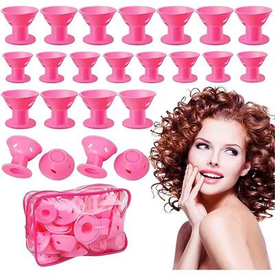 Heatless Mushroom Bell Hair Rollers Stable Overnight Curling