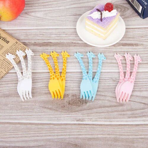 Animal Farm Fruit Fork Mini Cartoon Children Snack Cake Dess