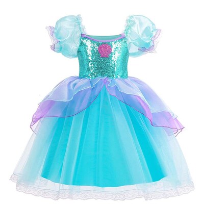 Little Girl Mermaid Dress Children Birthday Party Princess C
