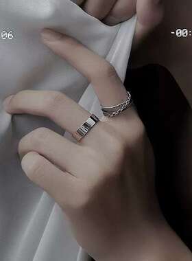Vintage Distessed Ring Mens tendy Single Ring Index Finger