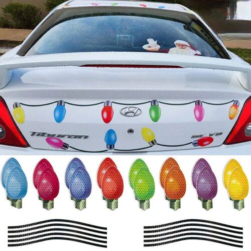 Christmas Car Refrigerator Decoration Reflective Bulb Light