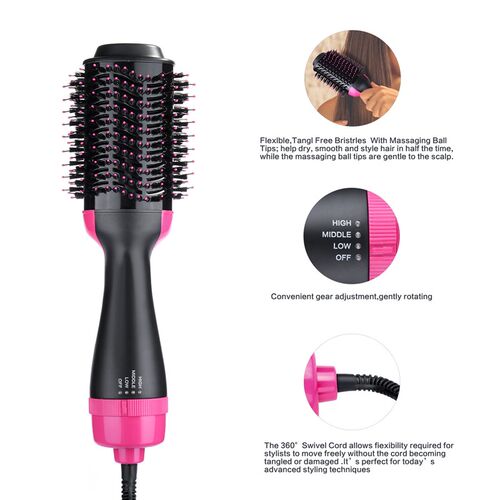 负离子蓬蓬直发梳棒热暖风梳子不伤发头发蓬松吹风机 hair dryer