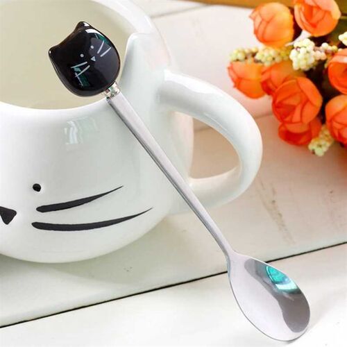 Spoon Cartoon Ceramic Handle Ice Cream Tea Spoon Coffee