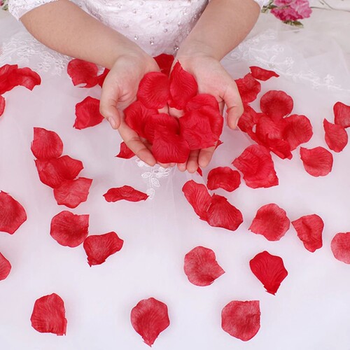 1000/3000Ps 5*5CM Rose Petal For Wedding Party Decoration Ro