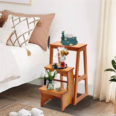3-Step Folding Library Ladder Chair Lightweight Portable Mul