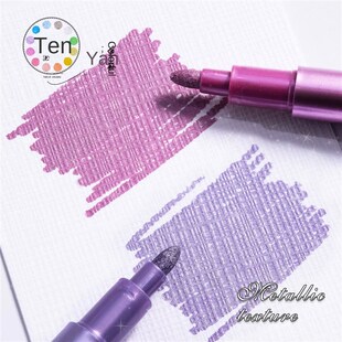 12 Color Metallic Marker Pen Resin Drawing Pen Acrylic Paint