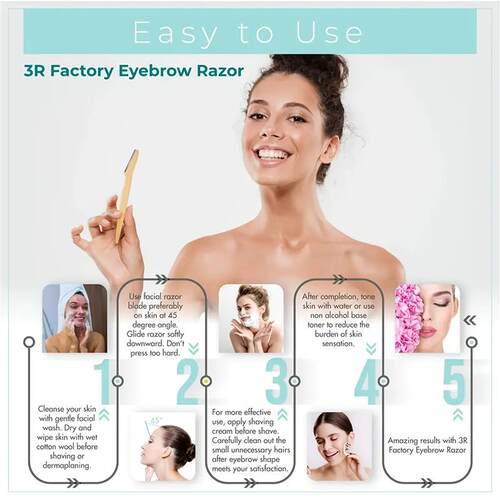 12pcs stainless steel eyebrow knife - fragrance-free multi-f