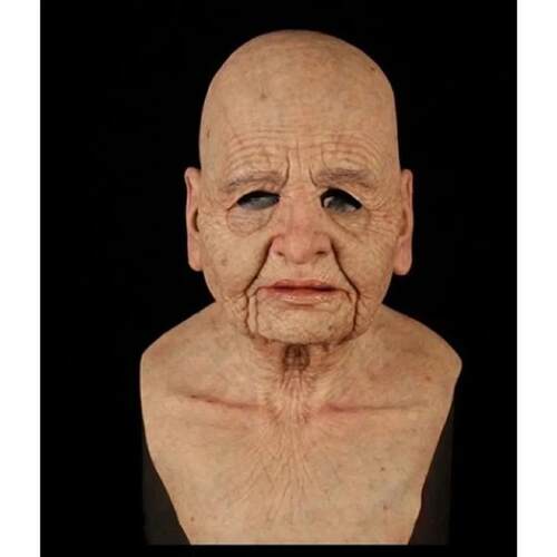Elderly Woman Man Mask Wrinkle Full for Head Mask Grandpa/Gr
