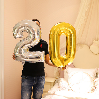 Birthday number balloon party decoration room letter set