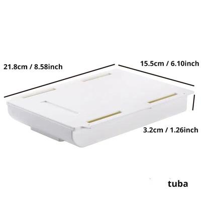 1PCS White SelfAdhesive Storage Drawer Box Makeup Pencil Tra