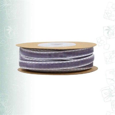 Velvet Ribbon Cloth Accessories Grey DIY Ribbons Wired