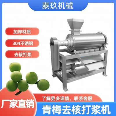 商用青梅去核打浆机全自动杨梅取浆设备不锈钢李子果酱加工机器