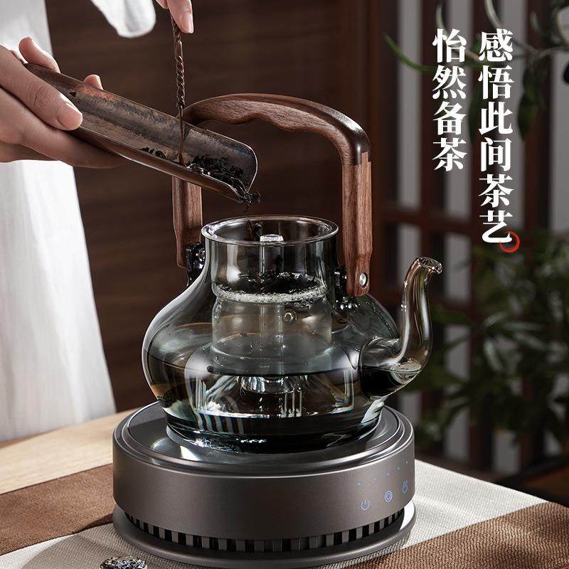 [招商]德茗堂电陶炉煮茶炉猫眼四代智能小型家用玻璃蒸煮茶壶