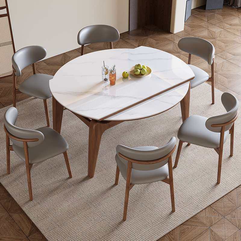 高级岩板餐桌椅组合现代简约折叠伸缩木质中古风吃饭桌方圆两用桌,3C数码配件,其它配件,淘宝优惠券,粉丝福利购,淘宝优惠卷
