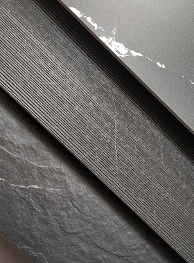 黑色砖哑光磨砂黑色板岩通体砖餐厅浴室墙砖拉槽砖防滑地砖