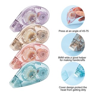 4 Pack Double Sided Tape Roller, Scrapbook Supplies双面胶