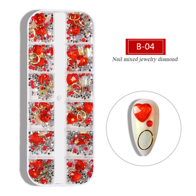 New Multi-size Nail Rhinestones 3D Crystal Clear Nail Stones