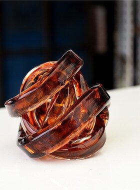 每周一三五10点上新/彩色玻璃麻团抽象艺术家居桌面装饰摆件B9-3