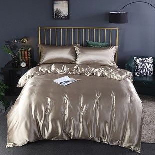 Silk four-piece set mulberry silk satin summer bedding sheel