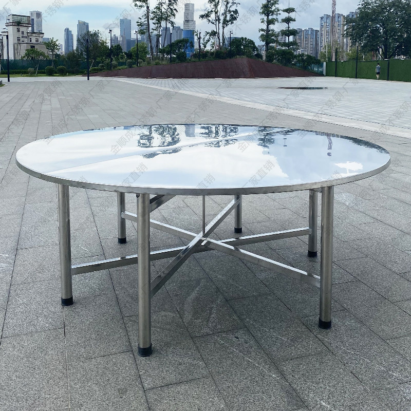 不锈钢大圆桌2.2米配1.5米转盘酒店餐厅圆形桌子圆台桌面折叠餐桌,住宅家具,不锈钢/PVC餐桌,淘宝优惠券,粉丝福利购,淘宝优惠卷