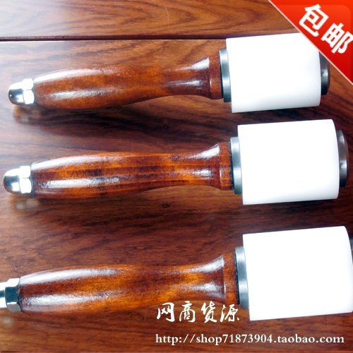 DIY手工皮雕锤子皮革皮雕槌印花工具尼龙锤雕刻锤木柄菱斩榔头